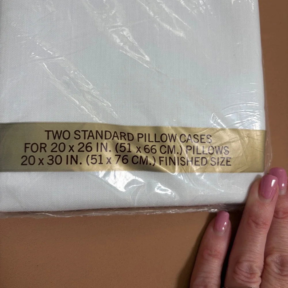 Springmaid Marvelaire x2 White Double Flat Sheets & Standard Pillowcase Set NEW